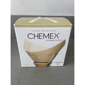 Chemex Bonded Filter FSU-100 Square Coffee Filters Nero Chemicals- 94 Count